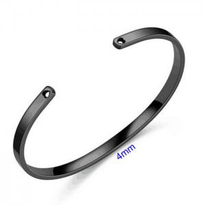 Stainless Steel Black-plating Bangle - KB168801 -WGDC